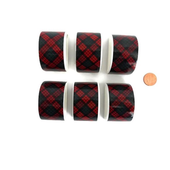 Sasaki Tartan Caramic Napkin by Charles Roberts Japan - Picture 4 of 7